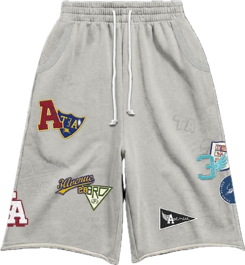 3/4 Patchwork Shorts