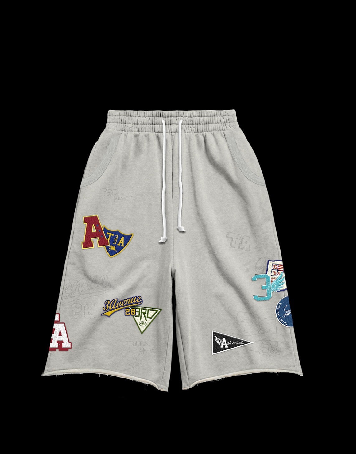 3/4 Patchwork Shorts